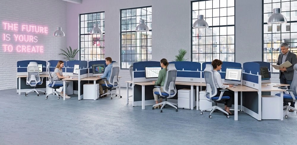 Estaciones de trabajo, flexibilidad en oficinas abiertas
