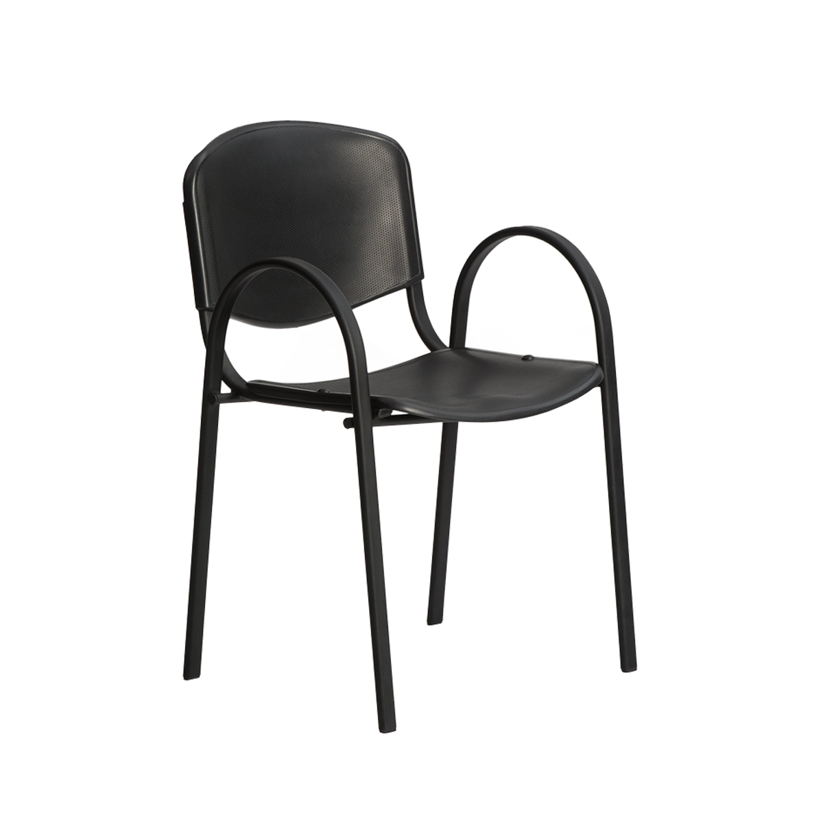 Miniatura Silla visita Punto con brazos apilable